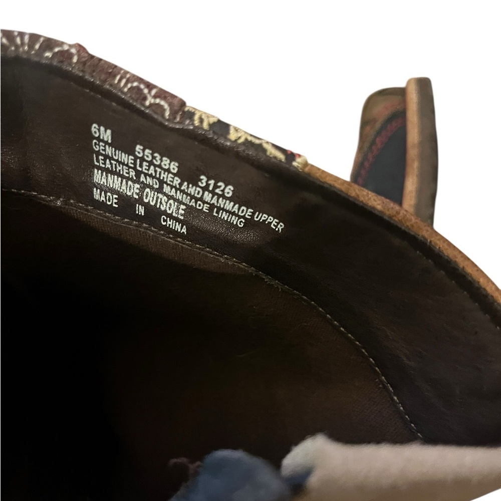 limited edition timberland patchwork leather mixed print boots size 6 - Picture 9 of 9
